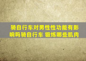 骑自行车对男性性功能有影响吗骑自行车 锻炼哪些肌肉